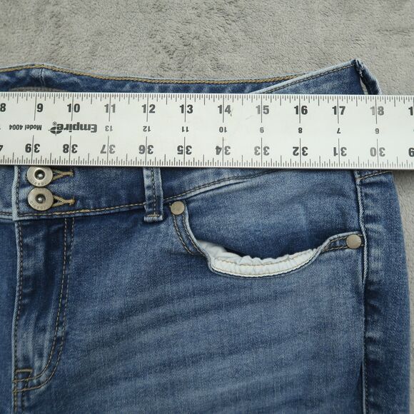 Torrid Jeans Women's Size 18R Blue High-Rise Jegging Denim 28" Inseam Destroyed - Picture 3 of 16